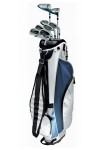 LADIES TEC+ BLUE & SILVER GOLF CLUB SET WITH LADIES CART BAG, FREE PUTTER, & HEAD COVERS; PETITE REGULAR or TALL LENGTH 